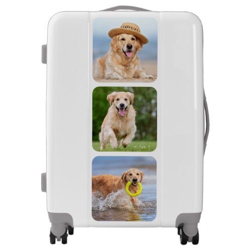 Personalized Pet Photo Modern Dog Lover  Luggage