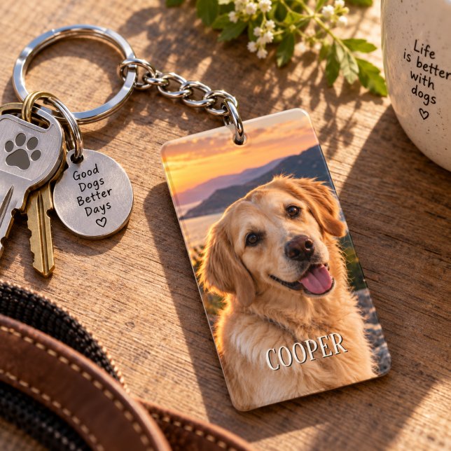 Personalized Pet Photo & Name Custom  Keychain (Creator Uploaded)