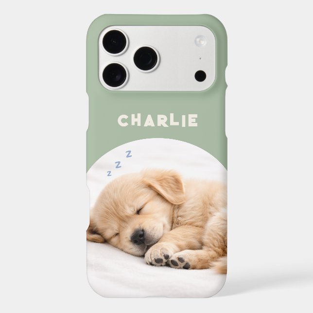 Personalized Pet Photo Name iPhone Case (Back)