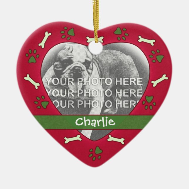 Personalized Pet Photo Ornament (Front)