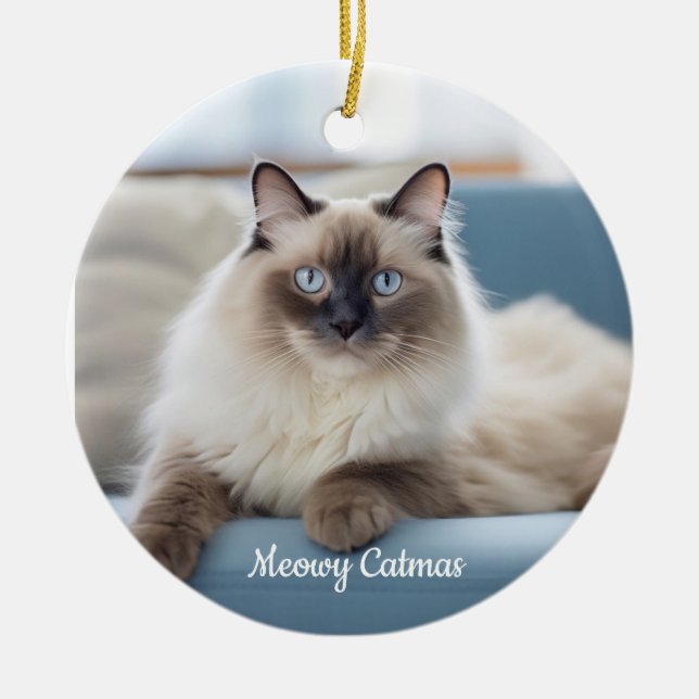 Personalized Pet Photo Ornament (Front)