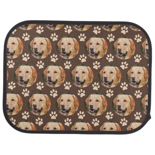 Personalized Pet Photo Pattern Dog Car Floor Mat (Rear)