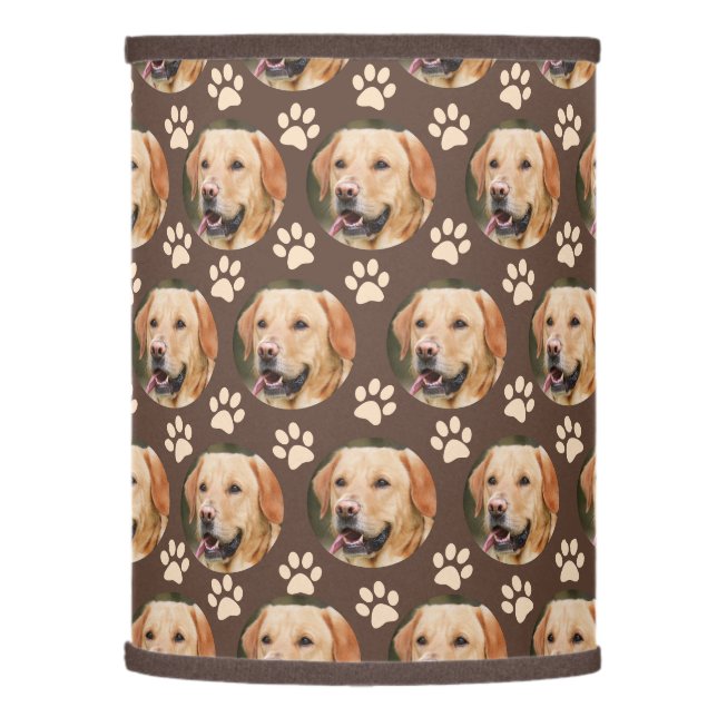 Personalized Pet Photo Pattern Dog Lamp Shade (Left)