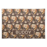Personalized Pet Photo Pattern Dog Name Cloth Placemat at Zazzle