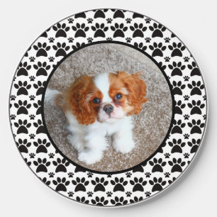 Personalized Pet Photo Paw Print Wireless Charger