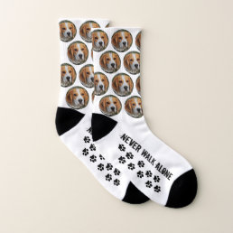 Personalized Pet Photo Paw Prints Dog Socks