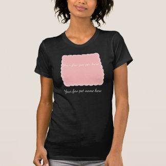 Personalized Pet Photo Pink Scalloped Frame T-Shirt