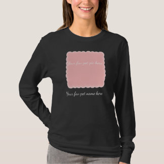 Personalized Pet Photo Pink Scalloped Frame T-Shirt