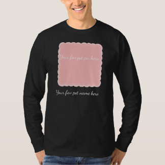 Personalized Pet Photo Pink Scalloped Frame T-Shirt
