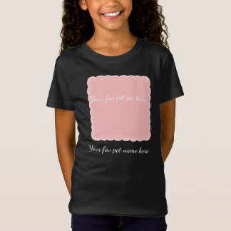 Personalized Pet Photo Pink Scalloped Frame T-Shirt