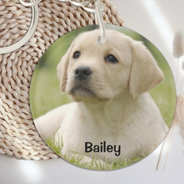 Personalized Pet Photo Puppy Dog Lover Keepsake Keychain (Creator Uploaded)