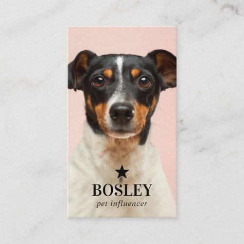 Personalized Pet Photo QR Code Social Media Business Card