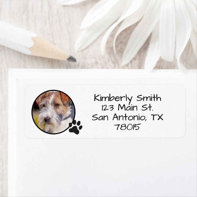 Personalized Pet Photo Return Address Label (Insitu)