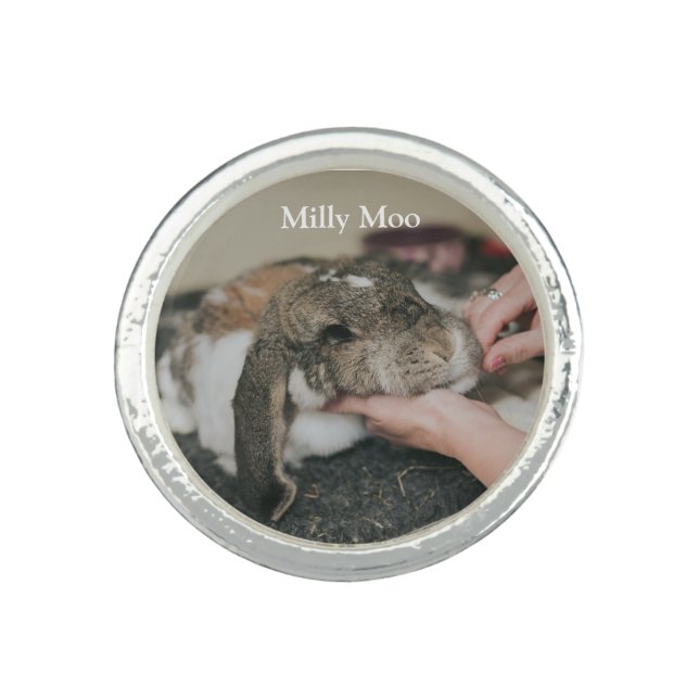  Personalized Pet Photo  Ring (Front)