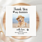Drinks On Me! Golden Retriever Dog Pet Wedding Nap Napkins