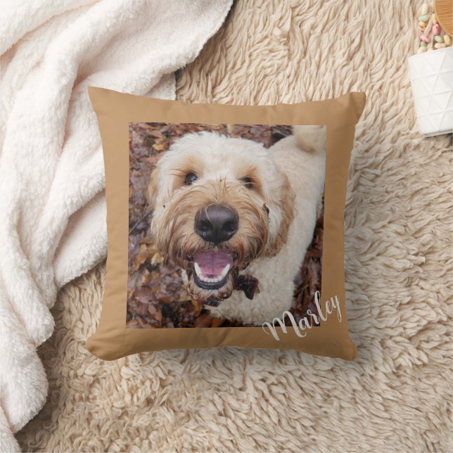 Personalized Pet Photo Throw Pillow (Blanket)