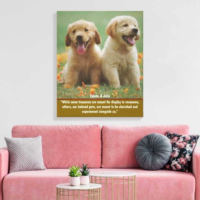 Personalized Pet Photo Wall Art for Dog Lovers, Me (Insitu(LivingRoom))