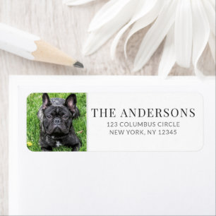 Personalized Pet Photo White Return Address Label