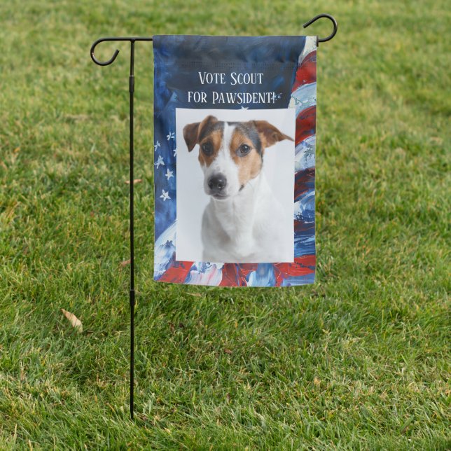 Personalized Pet Politics Flag for USA Elections (In SItu)