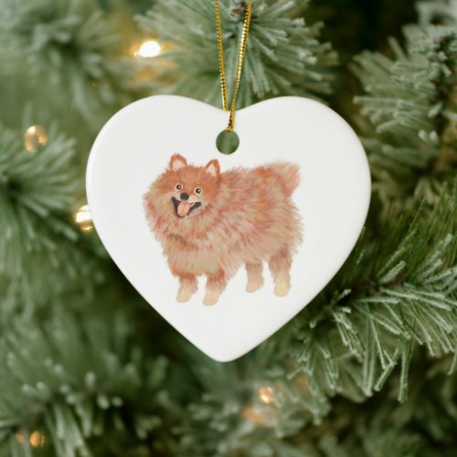 Personalized Pet Pomeranian  Ceramic Ornament