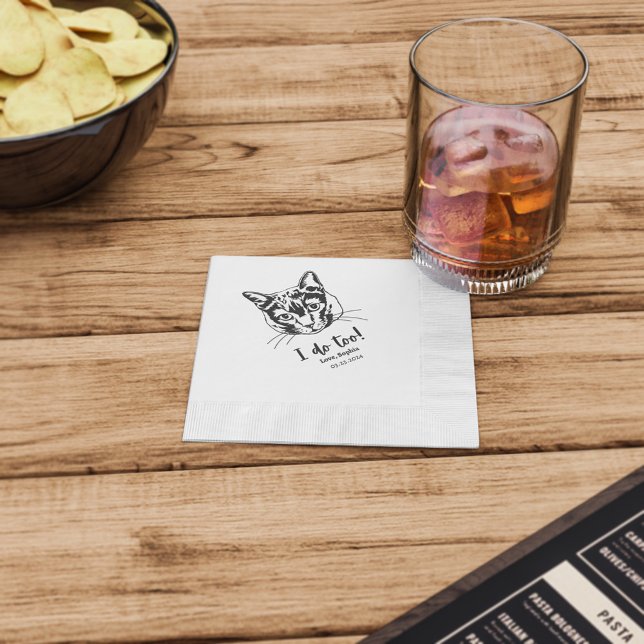 Personalized Pet Portrait Cocktail Napkins  (These custom napkins are a must-have for any special wedding occasion.)