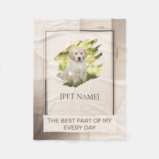 Personalized Pet Portrait Fleece Blanket