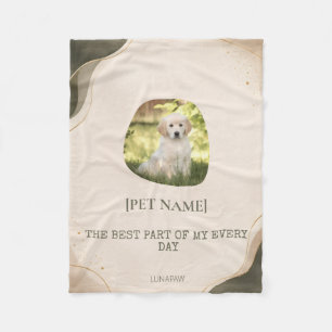 Personalized Pet Portrait Fleece Blanket