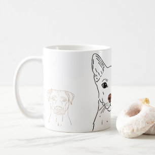 Personalized Pet Portrait Gift Custom Dog & Cat Coffee Mug