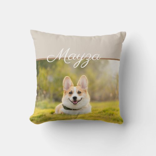 Personalized Pet Portrait on Pillow Decor