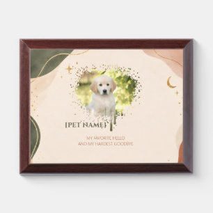 Personalized Pet Portrait Throw Pillow Award Plaque