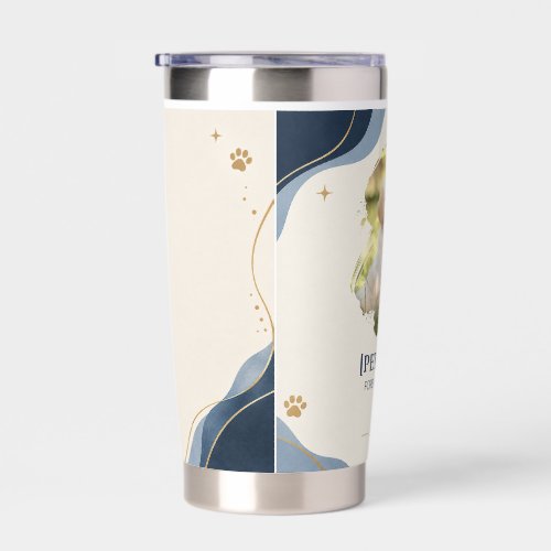Personalized Pet Portrait Water Bottle Insulated Tumbler