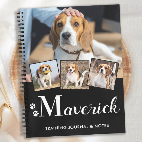 Personalized Pet Puppy Dog Monogram Name 5 Photo Notebook