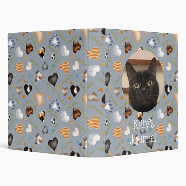 Personalized Pet records Photo Journal 3 Ring Binder (Background)