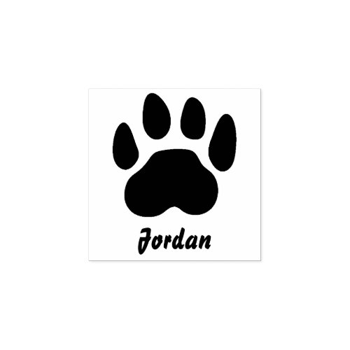 Personalized Pet Signature Paw Print Rubber Stamp