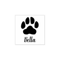 Personalized Pet Signature Paw Print Rubber Stamp