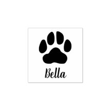 StampExpression Black Ink A-6314 Paw Print Dog Lover Self Inking Rubber Stamp 