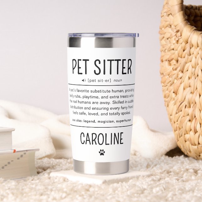 Personalized Pet Sitter Funny Gifts Insulated Tumbler (Living Room)
