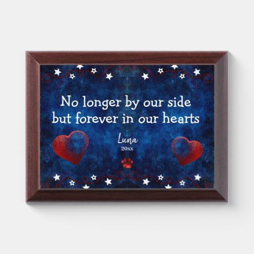 Personalized Pet Sympathy Gift Dog Memorial Gift W Award Plaque