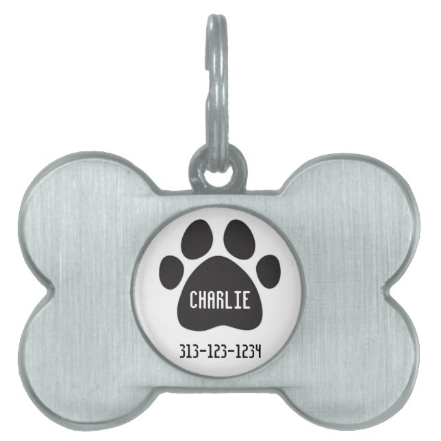 Personalized Pet Tag/Paw Print Tag (Front)