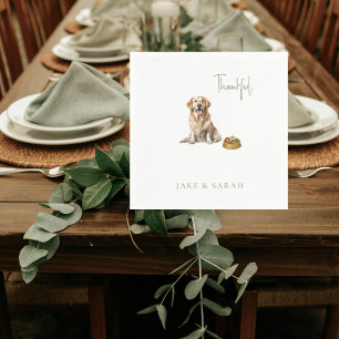 Personalized Pet Thanksgiving Funny Cocktail Napkins