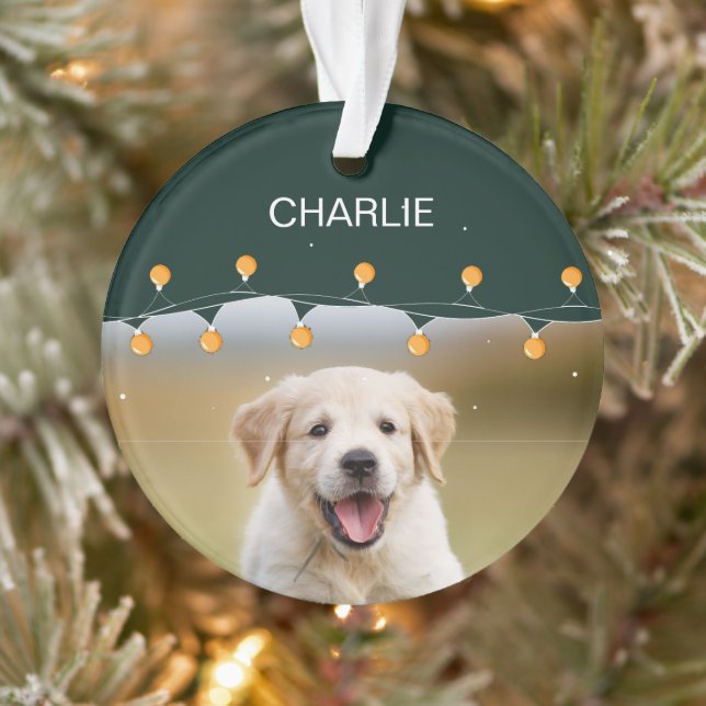 Personalized Pet Using Pet's Christmas Dog  Custom Ornament (Tree)