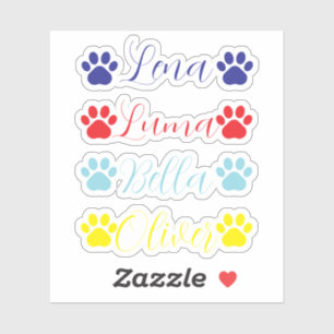 Personalized pet vinyl decal, pet name custom  sticker