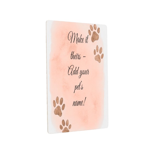 Personalized Pet Wall Art – Elegant Paw Print Desi (3/4)