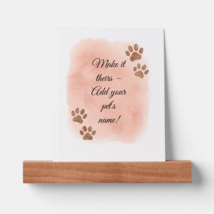 Personalized Pet Wall Art – Elegant Paw Print Desi Picture Ledge