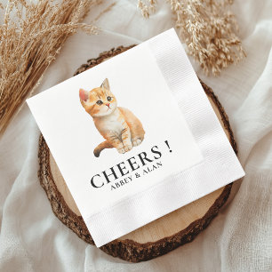 Personalized Pet Wedding Couple Monogram Wedding Napkins