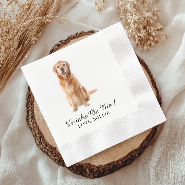 Personalized Pet Wedding Custom Wedding Couple Dog Napkins (Creator Uploaded)