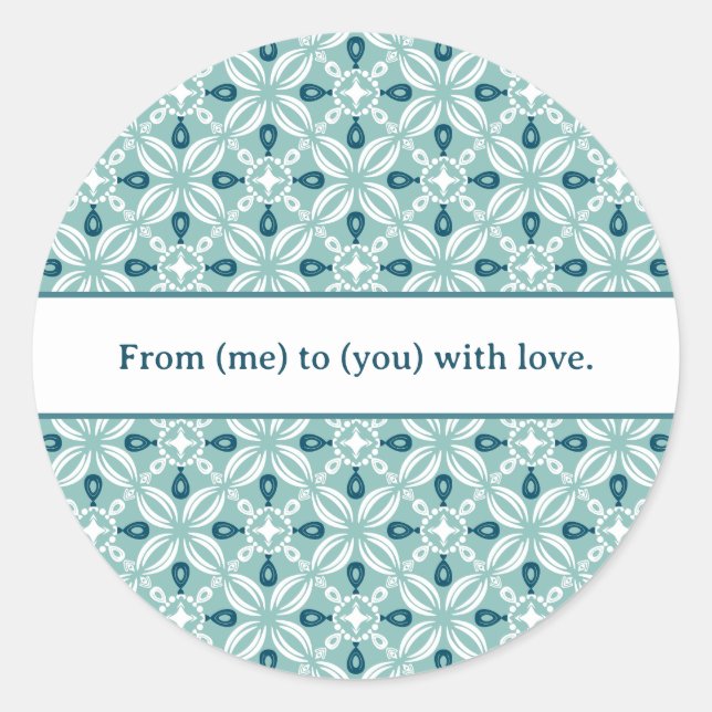 Personalized Petaline Stickers/Labels Sheet Classic Round Sticker (Front)