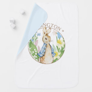 Personalized Peter Rabbit Baby Boy Name Baby Blanket