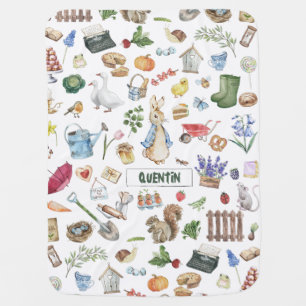 Personalized Peter Rabbit Blanket