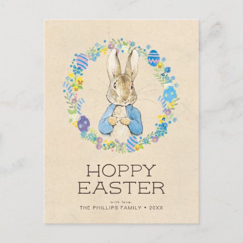 Personalized Peter Rabbit  Hoppy Easter Holiday Postcard
